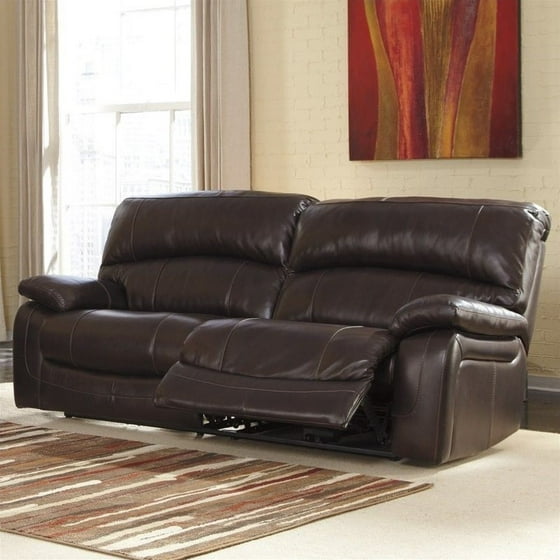 Ashley Furniture Damacio Leather Reclining Sofa In Dark Brown Ashley Furniture Damacio Leather Reclining Sofa In Dark Brown Com
