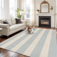 thumbnail image 3 of Light Blue Striped Area Rug 5x8 Washable Rug Non Slip Vintage Abstract Horizontal Stripes Large Area Rug Soft Stainresistant Indoor Floor Carpet for Living Room Bedroom Office Dining Room Nursery, 3 of 9