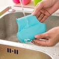 thumbnail image 3 of MesaSe Kitchen Sink Double Sides Sponge Holder Silicone Hanging Soap Sponge Storage Basket Kitchen Sink Drying Rack Sponge Drain Basket, 3 of 5