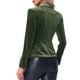 thumbnail image 3 of BLAZER DE VELVET VINTAGE CHIC PARA MUJERES CON SOLAPA Y BOTONES, CHAQUETA PARA TRABAJAR, TALLA XL, VERDE EJÉRCITO, 3 of 6