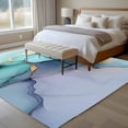 thumbnail image 4 of 8'x10' Area Rugs, Teal Marble Indoor Outdoor Area Rug for Living Room Bedroom, Modern Ink Painting Abstract Art Washable Bathroom Rugs Kitchen Floor Carpet Mats Home Decor Aesthetic, 4 of 8