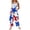 Navy(American Flag Stars), variant on 4th of July Women's Jumpsuits Independence Day American Flag Stars Sleeveless Wide Leg Jumpers Casual Adjustable Strap Jumpsuits Fashion Festival Overalls Sky Blue S