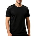 thumbnail image 2 of Athletic T Shirts for Men Plus Size M-5X Big & Tall Short Sleeve Tees Tops Mens Casual Solid Color Stretchy Slim Pullover Quick-Drying Workout Tshirts, 2 of 5