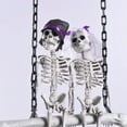 thumbnail image 6 of Life Size Halloween Skeleton Decor - Hanging Skeleton Couple Figurine with Realistic Bone Details Spooky Wedding Theme Decorations for Front Door, Porch, Living Room, Bedroom Halloween Party, 6 of 9