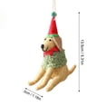 thumbnail image 2 of Christmas Tree Ornament Golden Retriever Dog, Handmade Wool Felt Hanging Decoration, Cute Pet Lover Gift for Xmas Tree Wreath Holiday Home Decor, 2 of 4