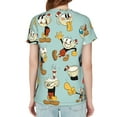 thumbnail image 2 of Characters Cuphead Show Women's T Shirts Round Neck Short-Sleeve Soft T-Shirt Summer Casual Tee Tops 3D Printing Tee Shirt, 2 of 6