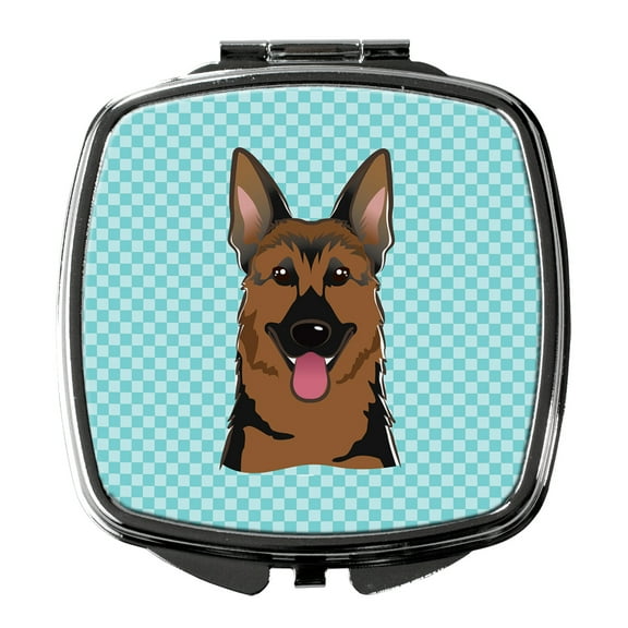 Checkerboard Blue German Shepherd Compact Mirror BB1149SCM