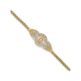 thumbnail image 1 of Bracelet Bicolore en Or 14k avec Rhodium Notre Dame de Guadalupe, 1 of 1