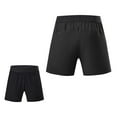 thumbnail image 4 of Men Traning Shorts High Waisted Pull On Stretch Bermuda Shorts Comfort Casual Beach Shorts Gym Traning Track Joggers Pants with Pockets, 4 of 7