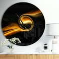 thumbnail image 2 of Designart 'Fractal 3D Dancing Yellow Design Modern Wall Clock, 2 of 4