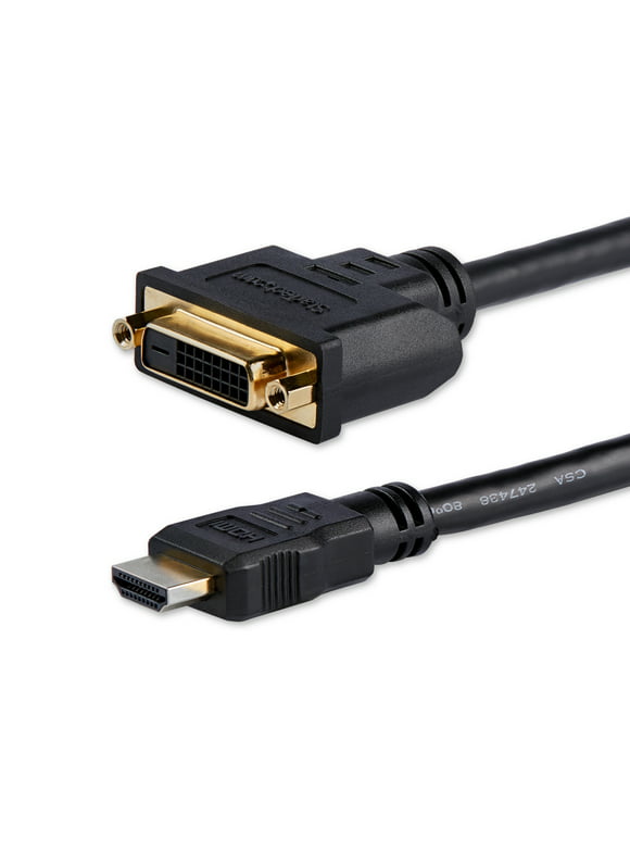 StarTech.com HDMI Male to DVI Female Adapter - 8in - 1080p DVI-D Gender Changer Cable