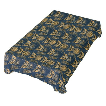 

JSTEL Owl Print Vintage Table Cloth Rectangle 60 x 90 Inch Tablecloth Anti Wrinkle Table Cover for Dining Kitchen Parties