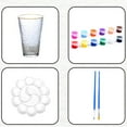 thumbnail image 4 of Painted Glass DIY Art Painting Set Colorful Floral Design Project for Wedding Anniversary Celebration, 4 of 9