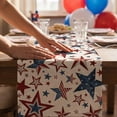 thumbnail image 2 of Independence Day Table Runner Patriotic Linen Decor Smooth Textile Table Linen Stain Resistant For Dining Table Home Party Holiday Decoration（13×72 in), 2 of 7