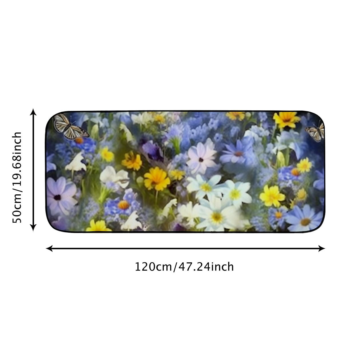 PHYHOO Decorative Door Mat, Door Mat with Non-Slip Rubber Backing, Easy Cleaning, Traps Dirt, Rug for Entry, Patio, Garage 19.68*47.24 in