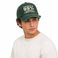 thumbnail image 5 of There's A 99% Chance I Don't Care Embroidered Trucker Baseball Hat, Vintage Distressed Adjustable Funny Unisex Casual Cotton Cap for Men Women, 5 of 7