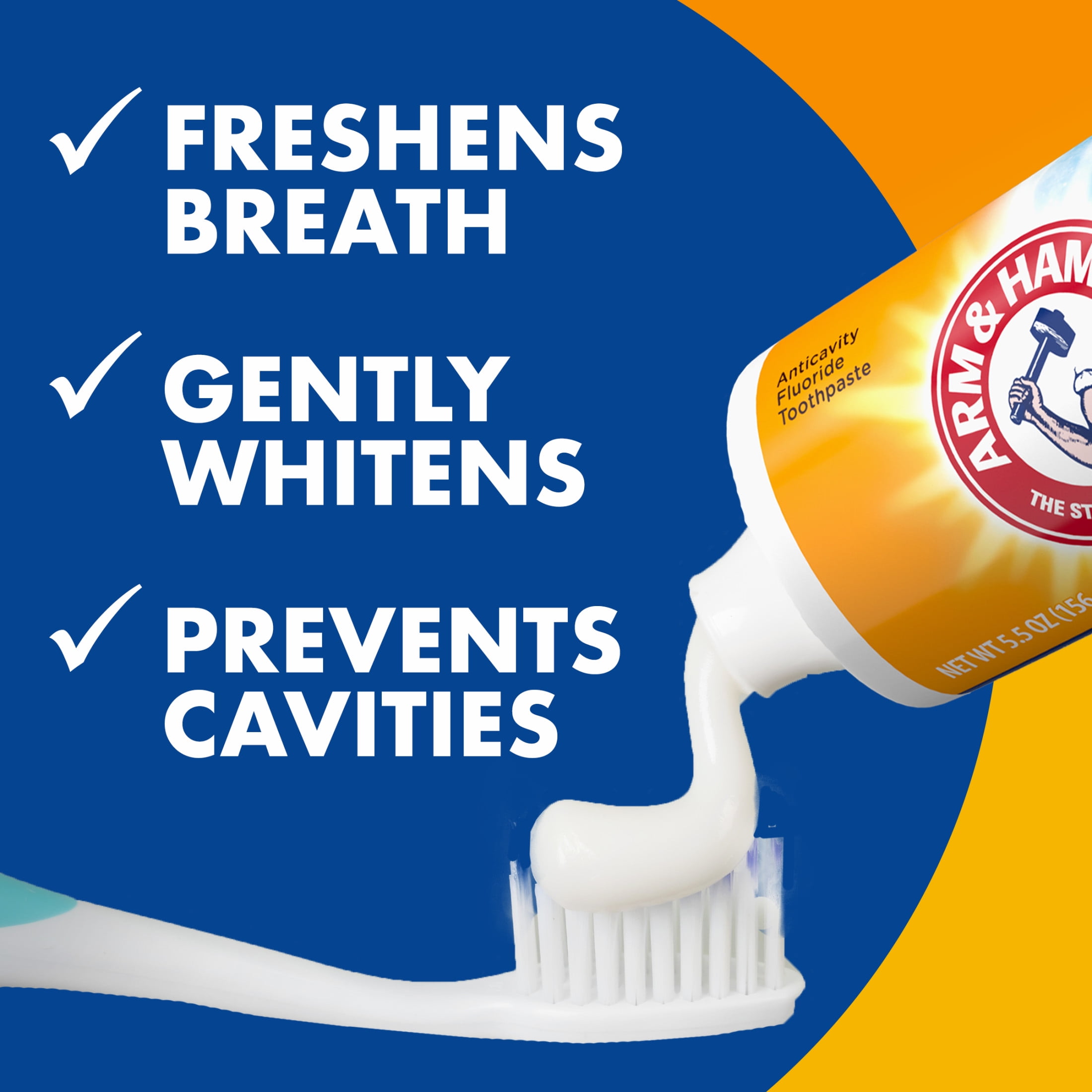 Arm & Hammer Plus TheraBreath Whitening Anticavity Toothpaste, Icy Mint Flavor, 5.5 oz, 2 Pack