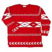 White Stag V-Neck Chenille Sweater