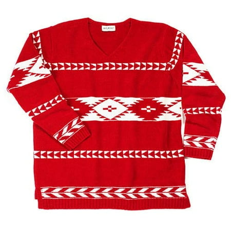White Stag V-Neck Chenille Sweater
