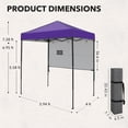 thumbnail image 3 of INTER HUT 6x4 Pop up Portable Canopy Tent, Instant Folding Sun Shelter with Carry Bag, Purple, 3 of 8