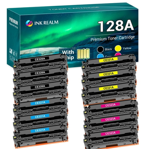 Cool Toner Compatible Toner Replacement for HP CE320A CE321A CE323A CE322A LaserJet Pro CP1525N CP1525NW CM1415FN CM1415FNW MFP Printer Ink (Black*3,Cyan*3,Magenta*3,Yellow*3,12-Pack)