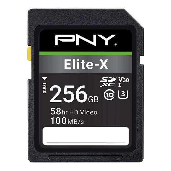 Tarjeta de memoria PNY Elite-X 256GB SDXC Class 10 U3 V30 100MB/s