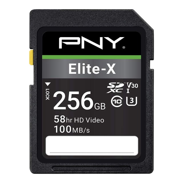 Tarjeta de memoria PNY Elite-X 256GB SDXC Class 10 U3 V30 100MB/s