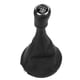 thumbnail image 2 of Cubierta de perilla de palanca de cambios de coche, repuesto negro de cuero PU para transporte Multivan Caravelle T5 T6 2003-20115 Speed, 2 of 5