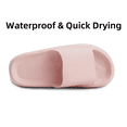 thumbnail image 4 of Somdot Slides for Women and Men Pillow Slippers Unisex Bathroom Slipper Soft Thick Sole Non-Slip, Pink, 4 of 8