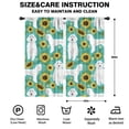 thumbnail image 2 of Blackout Kids Curtains,White Poodle Dog and Sunflowers Childrens Insulated Curtains Set Of 2,Bedroom Essentials,Toddler Room Decor 42x84in(106x213cm), 2 of 4