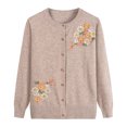 thumbnail image 2 of QUINDOS Womens Cardigan Sweaters with Pockets,Women's Coat Knitted Cardigan Floral Print Design Outerwear Tops Women's Long Sleeves, 2 of 9