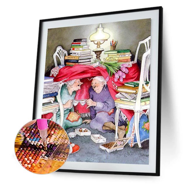 Cuadros Decorativos 5D bricolaje completo taladro diamante pintura abuela punto de cruz Craft Kit hogar pared arte Tmvgtek embutido en tela