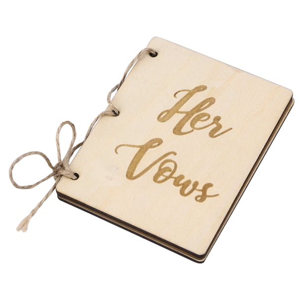 FELTECHELECTR 2 libros creativos de votos para él y para ella, de papel kraft marrón, para diario de boda, regalo de compromiso