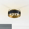 thumbnail image 2 of Nuvo Lighting Altos 4 Light Semi Flush - Matte Black and Natural Brass Finish, 2 of 14