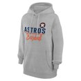 thumbnail image 2 of Women's G-III 4Her by Carl Banks  Heather Gray Houston Astros Team Fleece Pullover Hoodie, 2 of 3