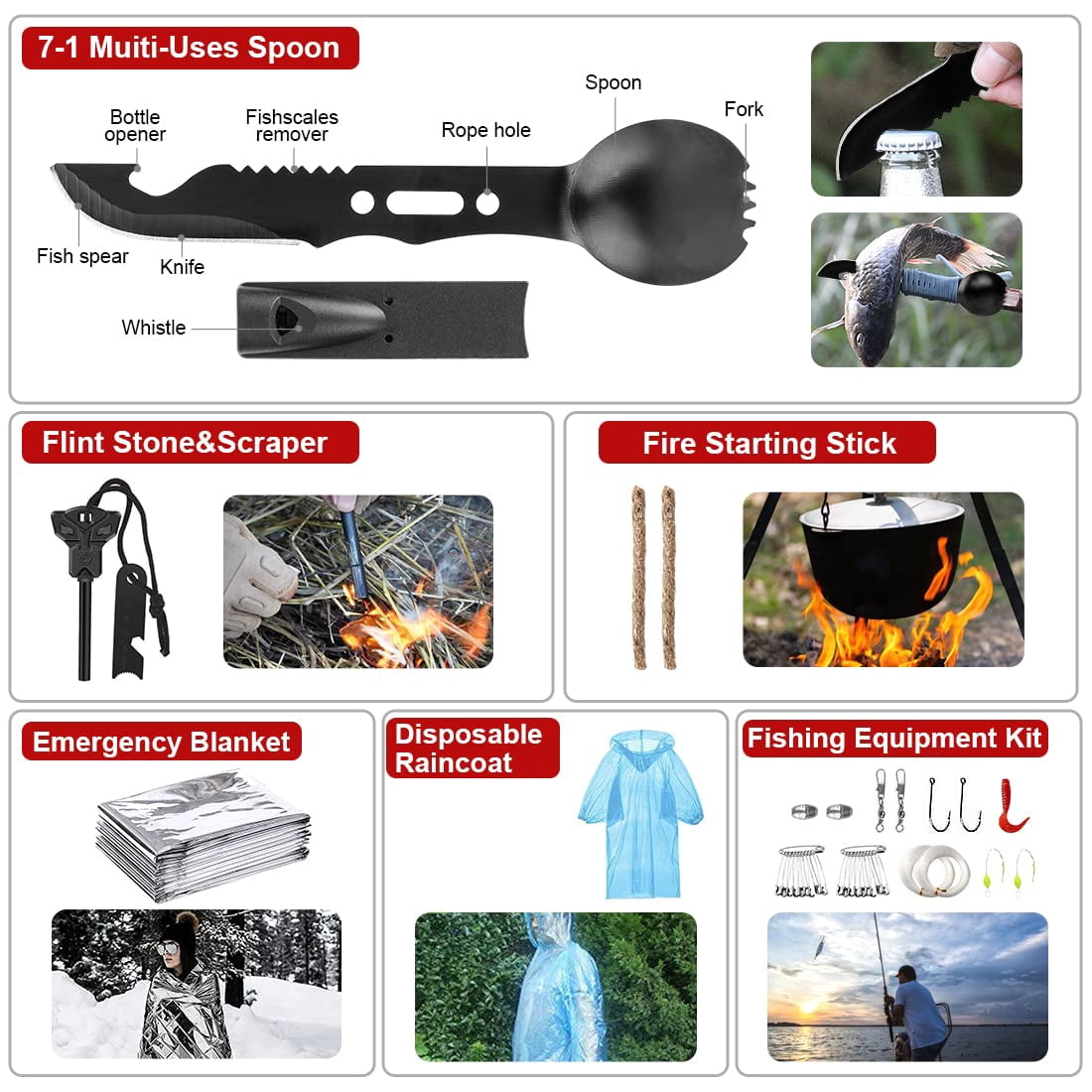 Kit  294 Gear First Aid With Molle System Compatible Bag And Emergency Tent For Earthquake Outdoor Adventure Hiking Gifts Men Women