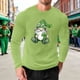 thumbnail image 1 of Amzcrzy - Sudadera Para Hombre, Estilo Informal, Holgada, Elástica, Para Fitness, Para El Hogar, Con Estampado Del Día De San Patricio, Manga Larga Y Cuello Redondo, Color Verde, Talla 2Xl, 1 of 5
