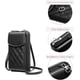 thumbnail image 4 of Bolso bandolera pequeño para móvil, funda de piel bordada con cartera para colgar, bandolera, tarjetero, correa ajustable y extraíble, para móviles de menos de 6,7 pulgadas, negro, 19 x 5 x 12,5 cm,, 4 of 5