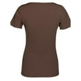 thumbnail image 6 of Women Tops V Neck Shirts Short Sleeve Casual Ribbed Slim Fitted T Shirts for Summer, 6 of 7