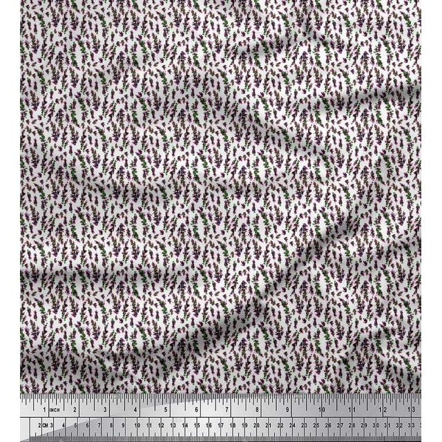 Soimoi Poly Georgette Fabric Floral Shirting Printed Craft Fabric by The Yard 52 Inch Wide