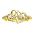 thumbnail image 5 of 10K Yellow Gold Ring Band Themed Cubic Zirconia CZ White, 5 of 5