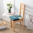 thumbnail image 4 of 4PCS Chair Seat Covers Printed Square Chair Cushion Cover Stretch Kitchen Dining Seat Slipcovers Removable Dining Room Upholstered Chair Seat Cushion Cover, 4 of 6