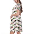 thumbnail image 2 of Disketp Pig And Watermelon para Vestido de Manga Corta para Mujeres, Vestidos de Verano para Mujeres, Casual y Holgado para la Playa, 2 of 6