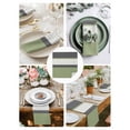 thumbnail image 3 of Sage Green Morocco Cloth Napkins Set of 6 Reusable Dinner Napkins, Modern Stitching Geometric Striped Grey Cocktail Napkin Washable Table Napkins for Wedding/Holiday Party/Baby Shower 20"x20", 3 of 7