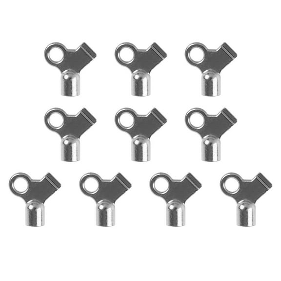 10Pcs Radiator keys Radiator Bleed keys Air Vent Square Hole Water Bleed Silver