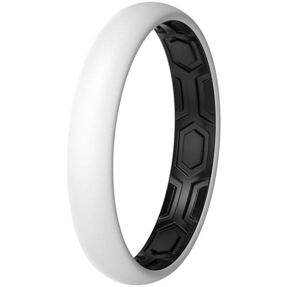 ThunderFit Silicone Rings for Him and Her, Rubber Wedding Engagement Bands Unisex, 2mm Thick in 4mm & 8mm Widths, Variety Multipack 1/4