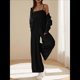 thumbnail image 4 of de Verano para Mujer, de una Pieza, con Tirantes Finos y Pierna , con Bolsillos Negro XXL, 4 of 8