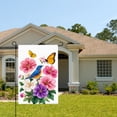 thumbnail image 2 of JOOCAR Linen Garden Flag with Bird and Butterfly for Spring Summer Home Outdoor Garden Yard Door Decor 12x18 inch, 2 of 5