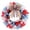 A, variant on Patriotic Wreaths for Front Door, Bright Summer Wreaths for Front Door, American Flag Themed 4th of July Wreath, Handmade Memorial Day Decor for Indoor Outdoor - 45CM