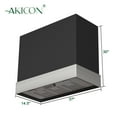 thumbnail image 5 of Akicon 600 CFM Wall Mounted Range Hood, Stainless Steel Range Hood 36 inch, Energy Saving, Ducted Kitchen Hood for Cooking, Powerful Vent Motor, Jet Black with Nickel, 5 of 7